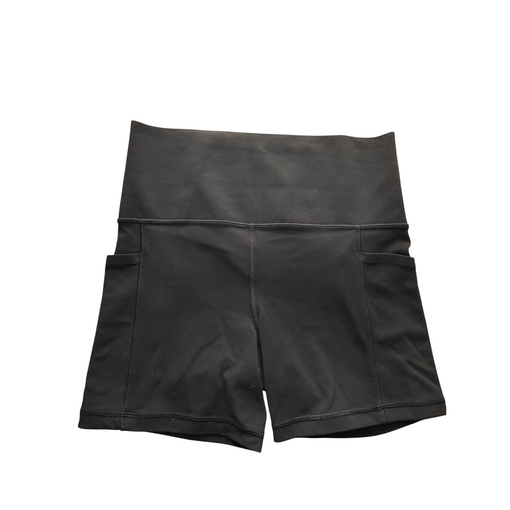 Athleta Salutation Stash 5" Short Black High Rise Yoga Biker Shorts Small Soft